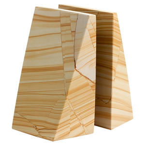 Minimal Natural Marble Book Ends